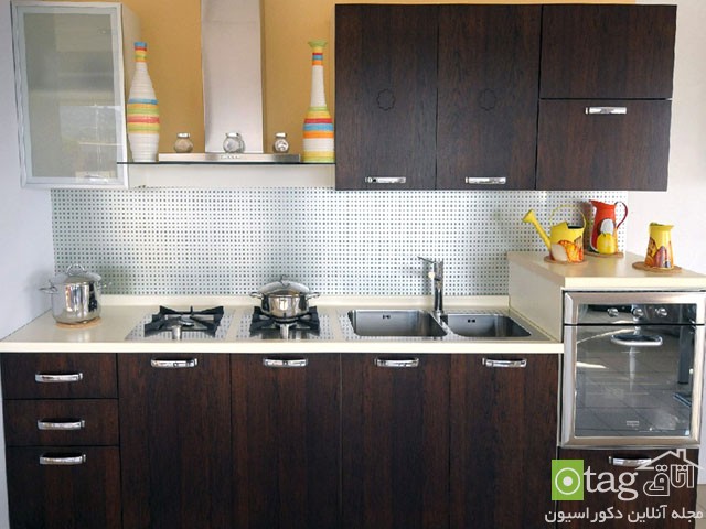 مدل های خلاقانه تزئین و طراحی دیوار پشت ظرفشویی در آشپزخانه