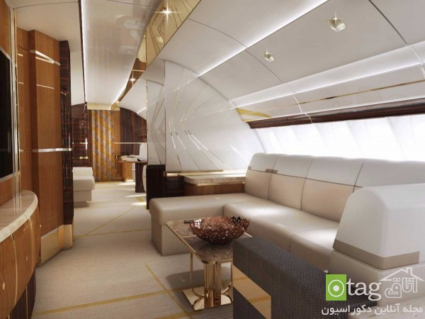 دکوراسیون منزل لوکس و بزرگ در هواپیمای خصوصی بوئینگ 747