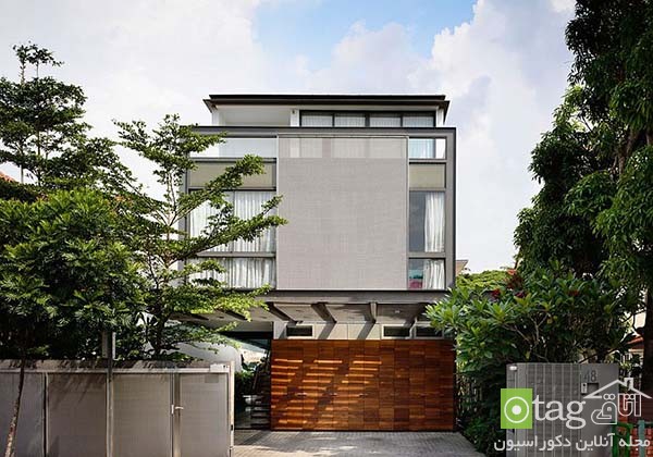 بررسی نمای داخلی و خارجی منزل مسکونی مدرن در کشور سنگاپور