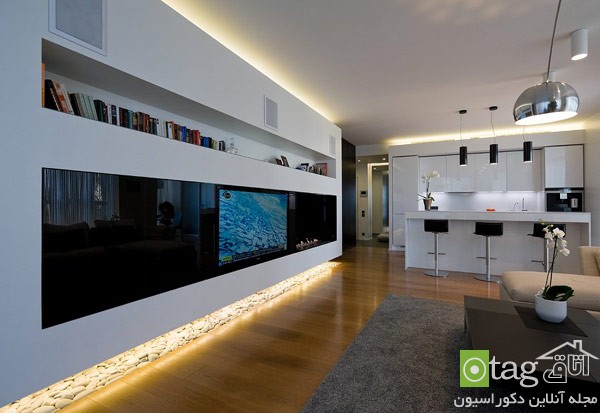 معماری داخلی مدرن و نوین در واحدهای آپارتمانی کوچک