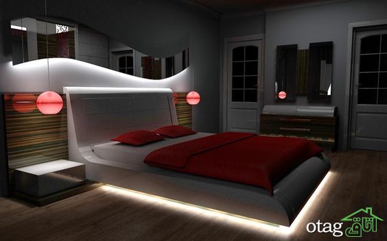 33 مدل نورپردازی دیوار دکوراسیون اتاق خواب شیک و مدرن