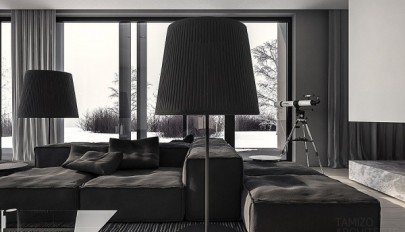 نمونه ای زیبا در استفاده از رنگ خاکستری در دکوراسیون منزل
