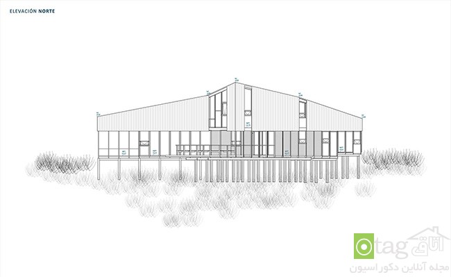 طراحی ساده خانه ویلایی در جزیره ای متروک با منظره ای بی نظیر