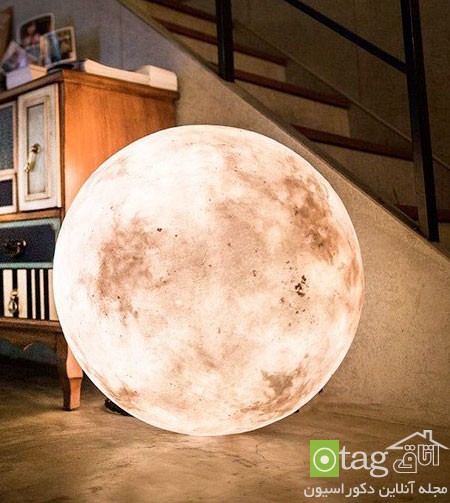 مدل چراغ خواب و مطالعه به شکل نور ماه بر اساس اطلاعات ناسا