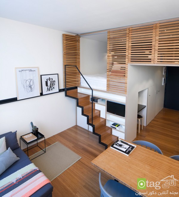 دکوراسیون آپارتمان کوچک تکخوابه با طراحی مدرن و بسیار شیک