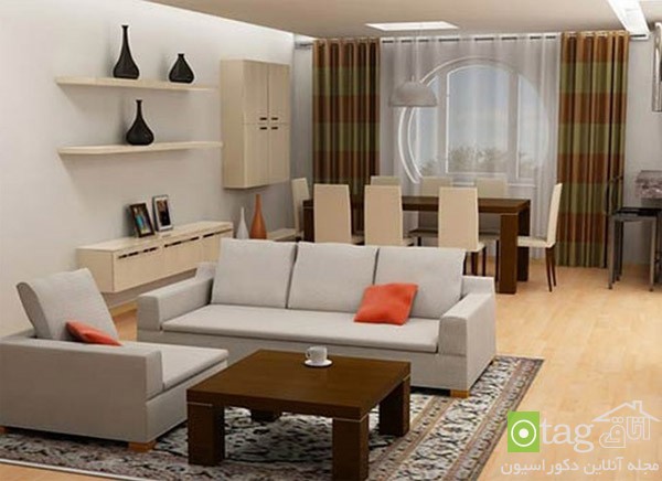 دکوراسیون اتاق نشیمن کوچک با چیدمانی جذاب و کاربردی