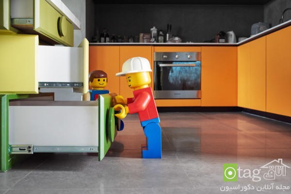 طراحی داخلی آپارتمان مناسب کودکان با تم اسباب بازیهای لگو