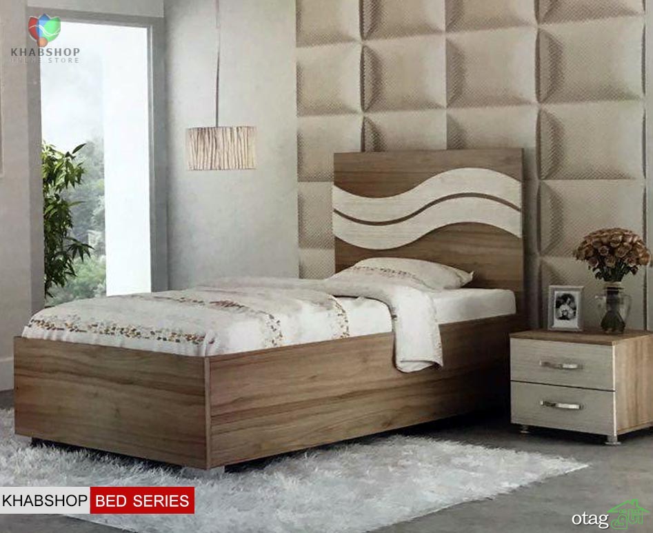مدل تخت خواب چوبی یک نفره دخترانه