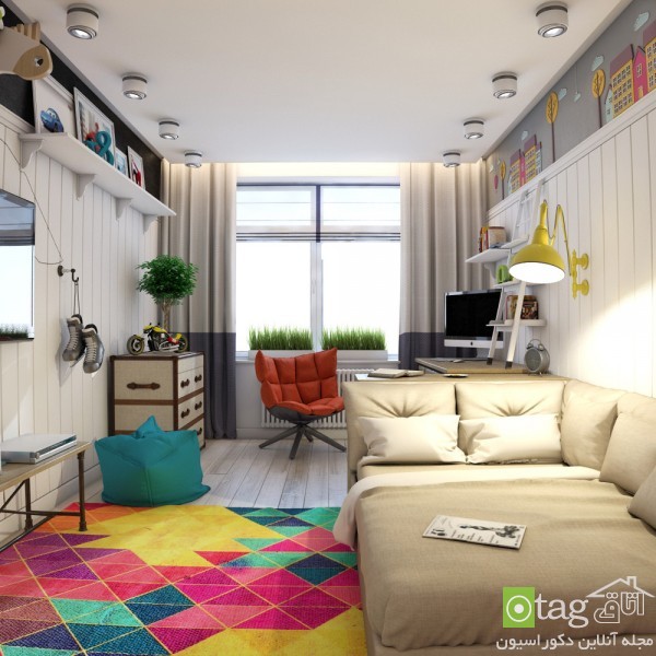 اتاق خواب مناسب نوجوانان پسر و دختر با طراحی سرشار از انرژی