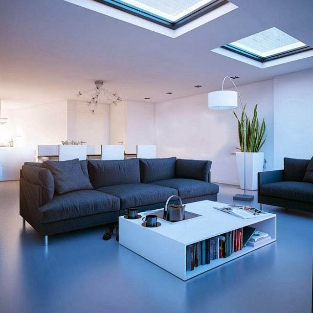 استفاده از نور طبیعی در طراحی داخلی منزل با سقف های شیشه ای