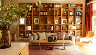 مدل کتابخانه چوبی مناسب برای دکوراسیون داخلی منازل مسکونی