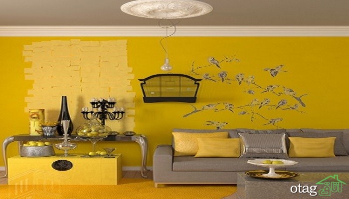 30 مدل تم زرد در دکوراسیون داخلی آپارتمان [رنگ زرد در طراحی داخلی]