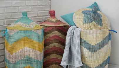 مدل سبد رخت چرک حصیری و پارچه ای در طرح های بسیار شیک و زیبا