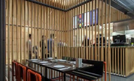 طراحی داخلی رستوران مدرن در تهران بهمراه پلان کامل
