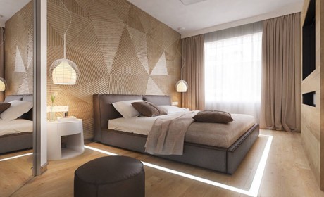 25 مدل عکس از طرح های شیک چوب روی دیوار اتاق خواب